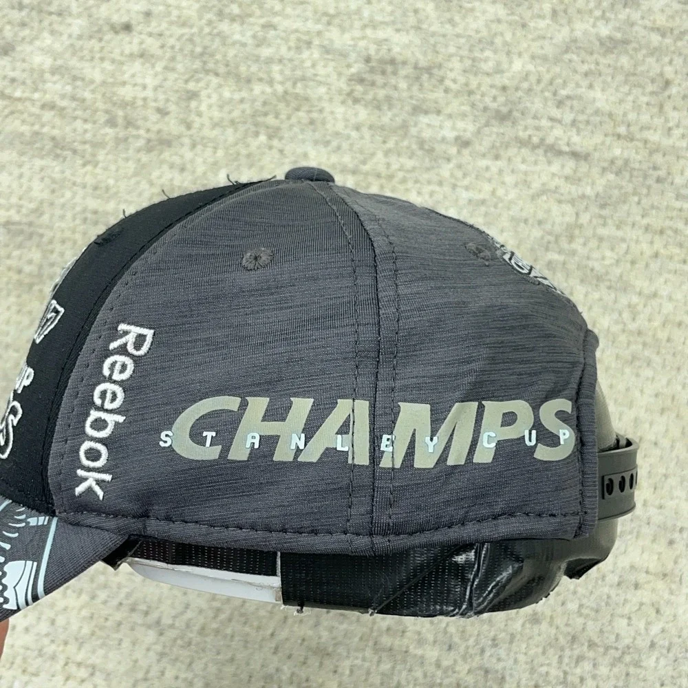 Pittsburgh Penguins Hat Cap Strap Back 2017 Stanley Cup Champs Reebok YOUTH KIDS